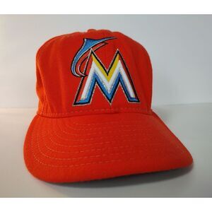 New Era 59Fifty Cap MLB Miami Marlins Authentic Orange On Field Fitted Hat 7 1/2